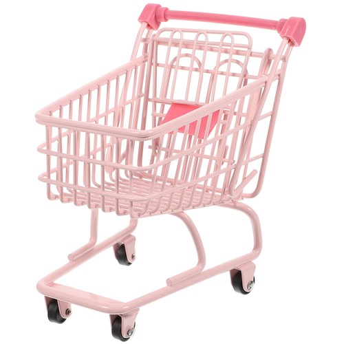 Small pink shopping cart - pink,