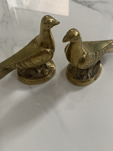 Vintage solid brass pigeon - vintage, pigeon/