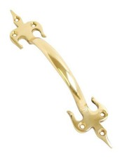Fleur-De-Lys Pull Handle Solid Brass 7 Inche/178 mm Large Cupboard Wardrobe FDL