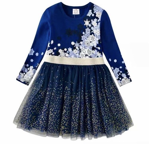 Girls dress snowflakes - dress,