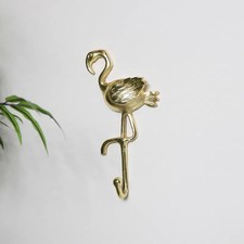Gold metal flamingo wall