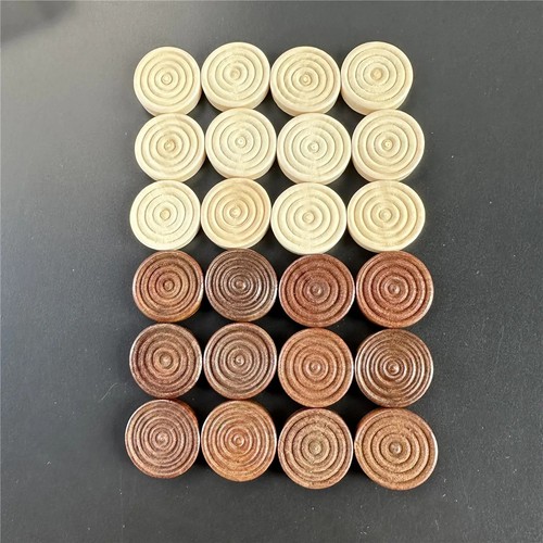 24pcs wooden checkers pieces - checkers,