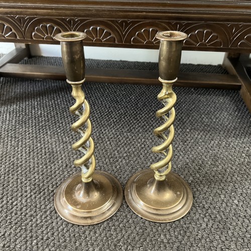 Pair vintage solid brass - of,