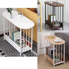 2-Tier Oval Narrow Side Table