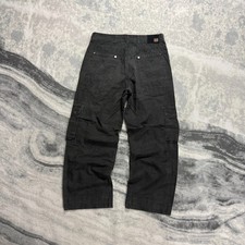 VTG Airwalk 2000's Wide Leg Baggy Grid Sz S Bottle Green / Grey Cargo Trousers