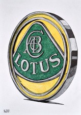 Lotus car badge, original