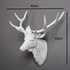 Large Silver Stag Wall Art