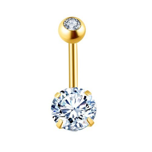 Stainless steel belly bar - stainless,