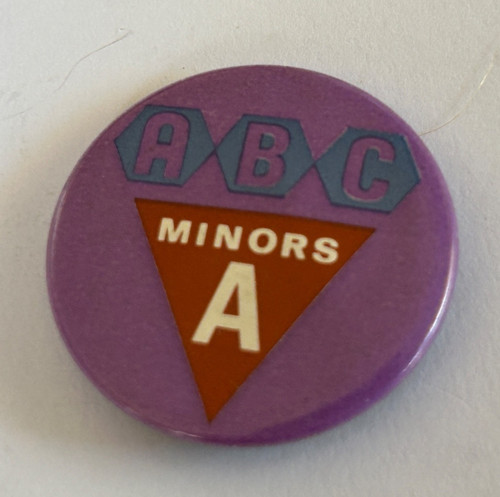 Abc minors letter button badge - button,