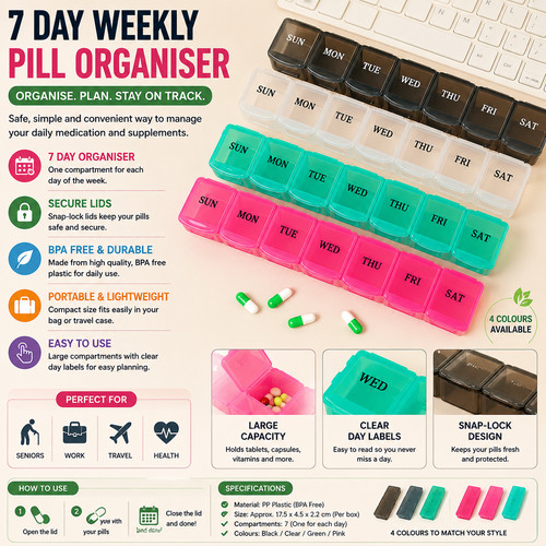 Large day pill - large, case