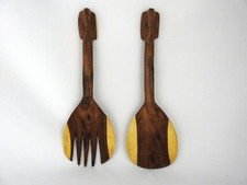 ⭐ Hand Carved Wooden Salad