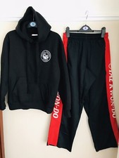 TAGB Taekwondo Clothing Set Black Includes Hoodie & Trousers Age 12-14 Size XS