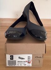 Clarks Atomic Haze leather combi shoes size UK4,  navy, worn once