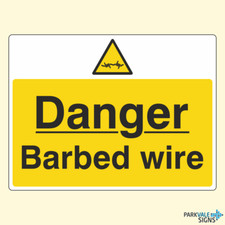 Danger Barbed Wire Sign
