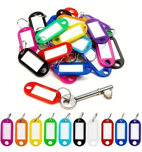 Key tags plastic rings - tags,