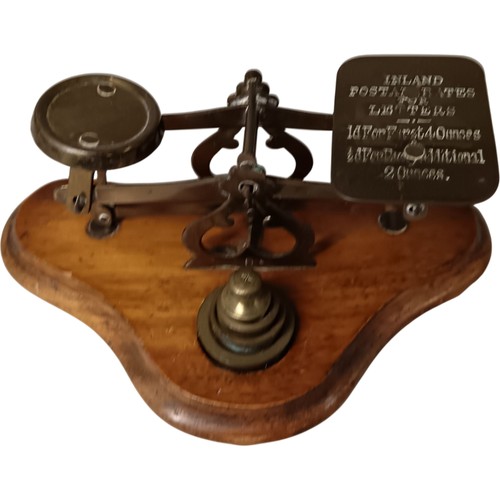 Antique brass postal scales - antique,