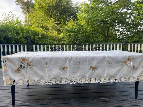 Luxury cream tablecloth - luxury,