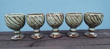 Vintage The Friars Aylesford Stoneware Pottery Goblets, Set Of Five