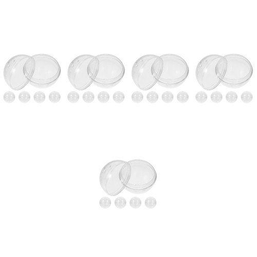 Count clear plastic balls - count,