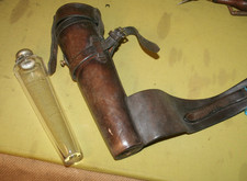 antique fox  hunting flask