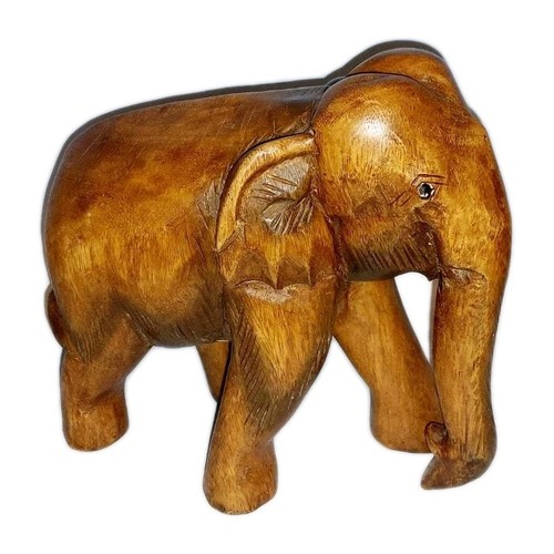 Hand carved wooden elephant - hand-carved,