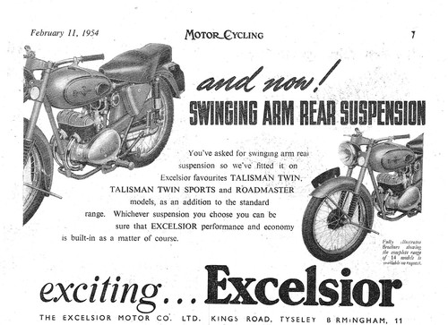 1954 advert for excelsior - advert,