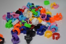 100pcs Pigeon Leg Rings Small Game Plastics Clip Rings 8mm FREE U.K. POSTAGE