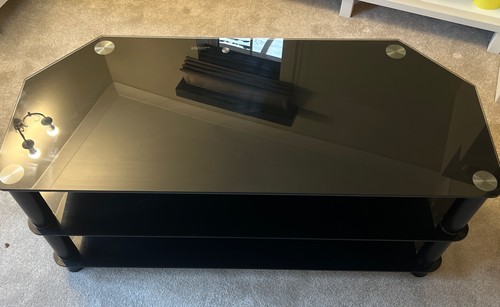 Black tempered glass corner - tempered, tv