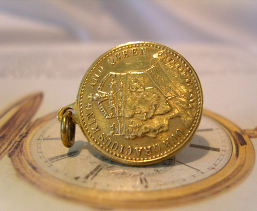 Pocket watch chain fob - chain, brass