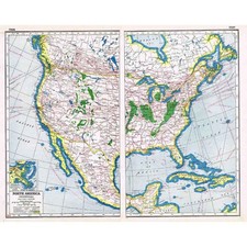 Antique Map 1920 - NORTH