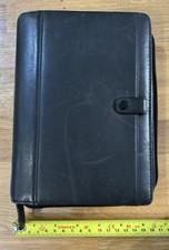 Filofax Personal Durham Deluxe Leather In Black Zip