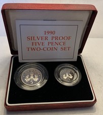 1990 Silver Proof Five Pence