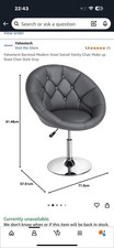 Revolving Chair In Grey Color Adjustable Height