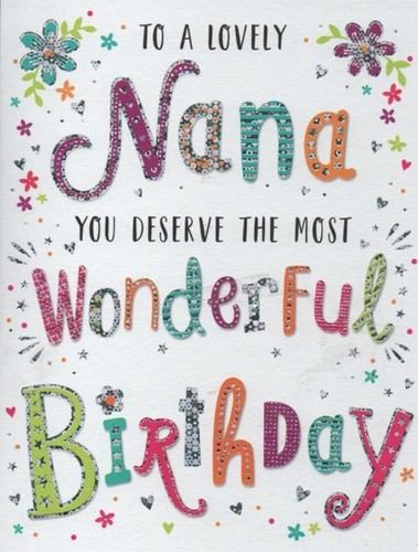 Nana birthday card - nana,
