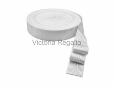 Masonic white ribbon per metre - white,