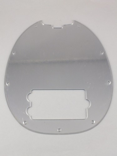 Silver mirror scratch plate - silver,