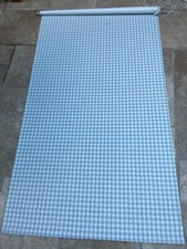 Laura Ashley duck egg gingham roller blind, max L166cm, W97cm, collect GL54/ W2