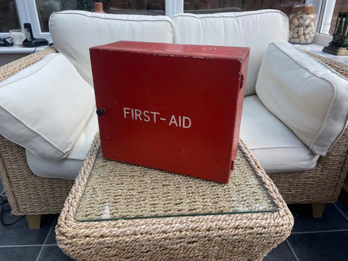 Vintage wooden first aid - wooden, box