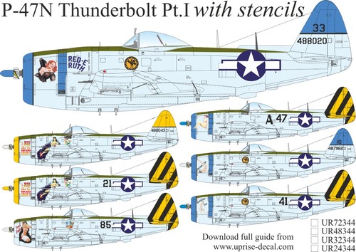 Decal republic p 47n - 1:72, p-47n