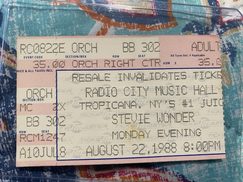 Original stevie wonder ticket - original,