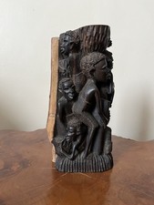 Original Makonde Tribal Ebony Wood Carving - Tree of Life Tanzania Vintage 800g