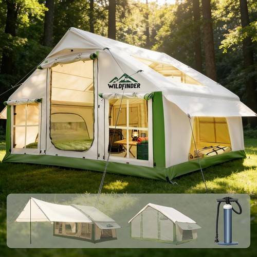 Inflatable tent with - tent,