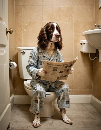 Funny springer spaniel - funny, sat