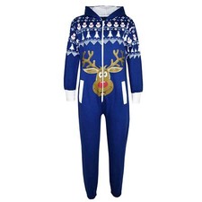 Boy Girls Royal Blue Reindeer