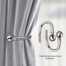 2 X Metal Curtain Hold Backs