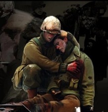 Unpainted 1/35 US Infantry Soldiers MEDIC & WOUNDED Resin Figure Model Kit