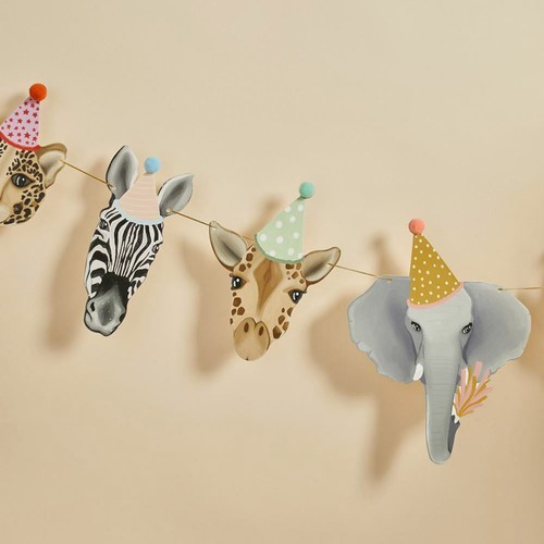 Jungle animal party garland - jungle,