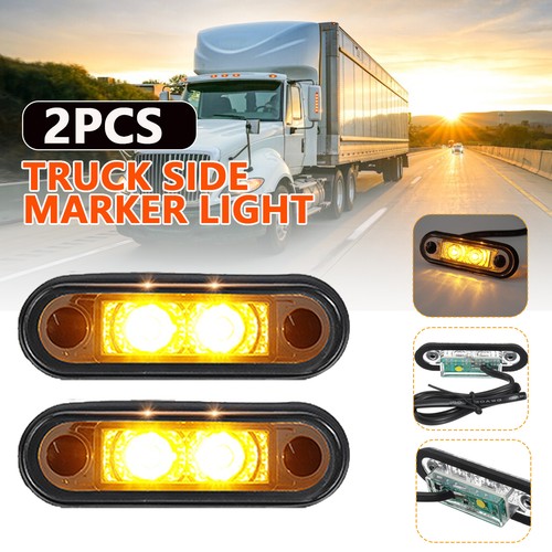12v 24v led amber side - 2x,