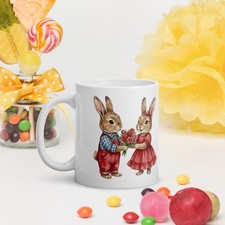 Valentines rabbit 11oz mug