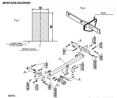 Swan neck tow bar for - neck,